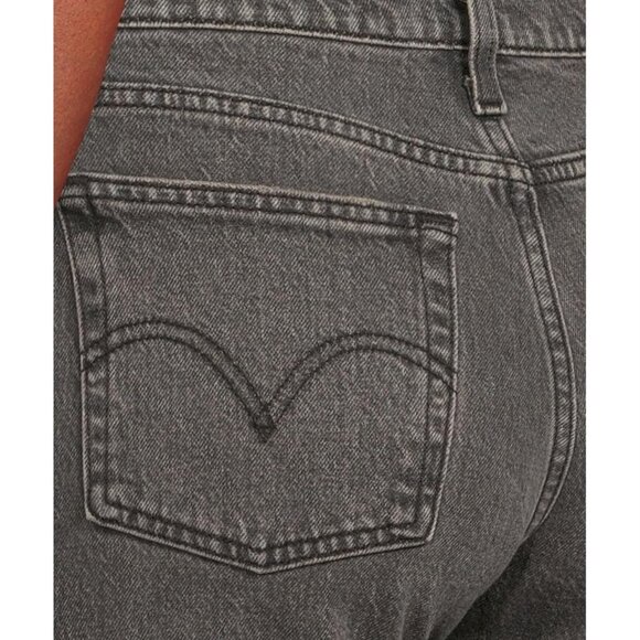 Levi's 501 Premium Crop Jeans - Straight Leg in Gray Worn in - Picture 6 of 13